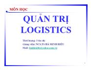 Bài giảng quản trị logistics - Hà Minh Hiếu