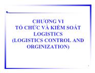 Bài giảng Tổ chức và kiểm soát logistics (logistics control and orginization)