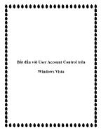 Bắt đầu với User Account Control trên Windows Vista