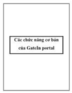 Các chức năng cơ bản của GateIn portal