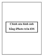 Chỉnh sửa hình ảnh bằng iPhoto trên iOS