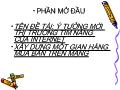 Đề tài Ý tưởng mới thị trường tìm năng của internet