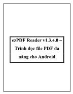 EzPDF Reader v1.3.4.0 – Trình đọc file PDF đa năng cho Android