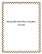 Hướng dẫn Ghost Win, Cách ghost win Full
