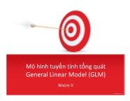 Mô hình tuyến tính tổng quát General Linear Model (GLM)