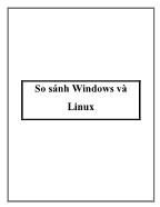 So sánh Windows và Linux