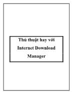 Thủ thuật hay với Internet Download Manager