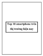 Top 10 smartphone trên thị trường hiện nay