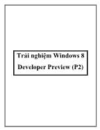Trải nghiệm Windows 8 Developer Preview (P2)