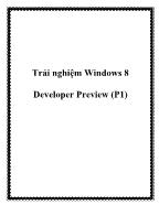 Trải nghiệm Windows 8 Developer Preview (Phần 1)