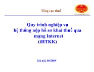 Bài giảng Quy trình nghiệp vụ hệ thống nộp hồ sơ khai thuế qua mạng Internet (iHTKK)