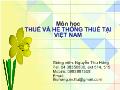 Bài giảng Thuế và hệ thống thuế tại Việt Nam