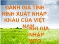 Đánh giá tình hình xuất nhập khẩu của Việt Nam khi gia nhập WTO