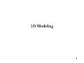 Bài giảng 3D Modeling