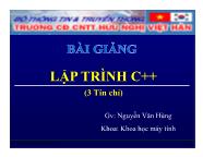 Bài giảng Lập trình C++ Chương 1: Tổng quan về ngôn ngữ lập trình C++