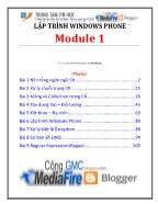 Bài giảng Lập trình Windows Phone - Module 1