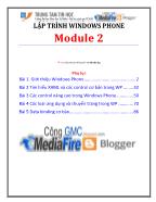 Bài giảng Lập trình Windows Phone - Module 2