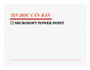 Bài giảng Tin học căn bản - Microsoft Power Point