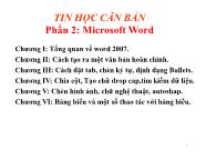 Bài giảng Tin học căn bản - Microsoft word