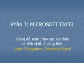 Bài giảng Tin học đại cương - Microsoft Excel