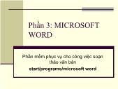 Bài giảng Tin học đại cương - Microsoft Word