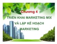 Bài giảng Triển khai marketing mix và lập kế hoạch marketing