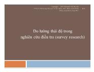 Đo lường thái độ trong nghiên cứu điều tra (survey research)
