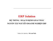 ERP Solution - Hệ thống hoạch định khai thác nguồn tài nguyên doanh nghiệp ERP
