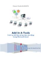Giáo trình Add-In A-Tools Trích lọc báo cáo dữ liệu và tạo động trong Microsoft Excel
