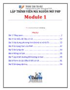 Lập trình Mã nguồn mở PHP - Module 1