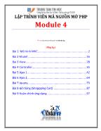 Lập trình Mã nguồn mở PHP - Module 4