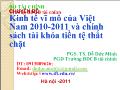 Chuyên đề Kinh tế vĩ mô của Việt Nam 2010-2011 và chính sách tài khóa tiền tệ thắt chặt