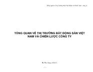 Tổng quan về thị trường bất động sản Việt Nam và chiến lược công ty