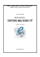 Bài giảng Thương mại điện tử - Trần Công Nghiệp