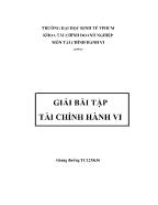 Giải bài tập tài chính hành vi