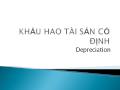 Khấu hao tài sản cố định