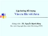 Lập hướng đối tượng Vào ra file với Java