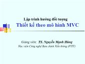 Lập trình hướng đối tượng Thiết kế theo mô hình MVC