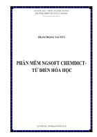 Phần mềm NGSoft Chemdict-Từ điển hóa học