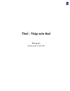 Thuế - Nhập môn thuế