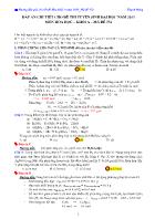 Hướng dẫn giải chi tiết đề Hóa khối A năm 2013_Mã đề 374