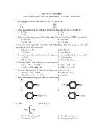 Đề trắc nghiệm Hóa học - Chương 8: Dẫn xuất halogen - ancol - phenol