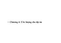Quản lý dự án IT - Chương 4: Ước lượng cho dự án