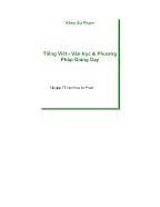 Tiếng Việt - Văn học và phương pháp giảng dạy - Phần 1