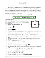 Lý thuyết và các dạng bài tập Vật lý 12 - Chương IV: Dao động điện tử
