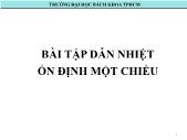 Bài giảng Bài tập dẫn nhiệt ổn định một chiều