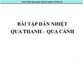 Bài giảng Bài tập dẫn nhiệt qua thanh – qua cánh