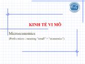 Bài giảng Chương 1: Các khái niệm cơ bản của kinh tế học vi mô