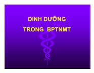 Bài giảng Dinh dưỡng trong bệnh viện