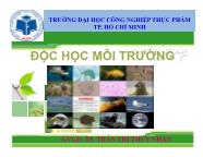 Bài giảng Độc học hóa học-Sinh học